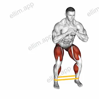 Resistance Band Shuttle exercise targeting Hips