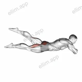Reverse Flutter Kick on Floor (hand under head) exercise targeting Hips