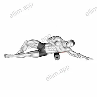 Roll Lat Foam Rolling exercise targeting Back and Latissimus Dorsi
