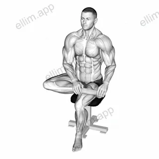 Seated Toe Extensor And Foot inverter stretch exercise targeting Calves