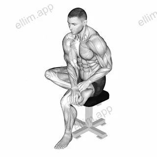 Seated Toe Flexor And Foot Inverter Stretch exercise targeting Calves