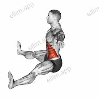 Seated Twist (Straight Arm) exercise targeting Waist and Obliques