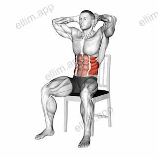 Seated Upright Twists on a Chair exercise targeting Waist