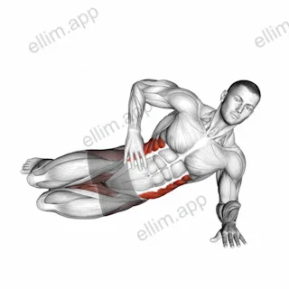 Side Plank Bent Leg Lift exercise targeting Waist