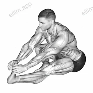 Sitting Toe Pull Calf Stretch exercise targeting Calves