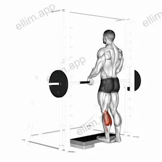 Smith Calf Raise (with block) exercise targeting Calves and Gastrocnemius
