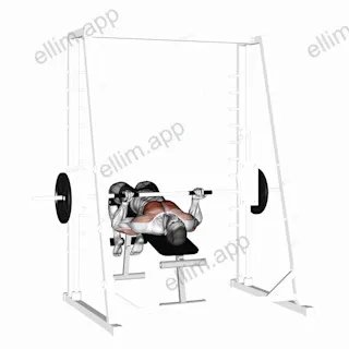 Smith Decline Reverse grip Press exercise targeting Chest
