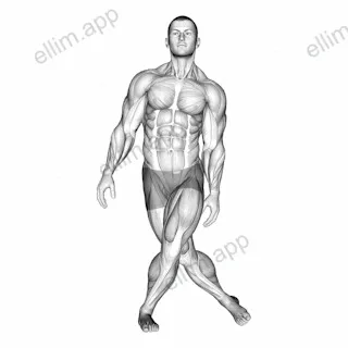 Standing Leg Cross Abductor Stretch exercise targeting Hips