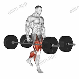 StrongMan Barbell Farmers Walk exercise targeting Thighs