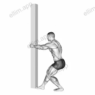 Tibial Stretch With Semi Flexed Knee exercise targeting Calves