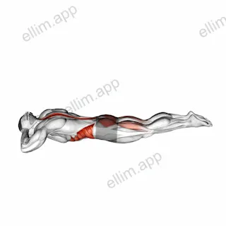 Twist Superman exercise targeting Hips and Erector Spinae
