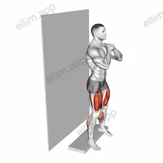 Wall sit from Deficit exercise targeting Thighs