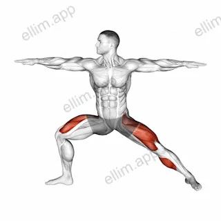 Warrior II Yoga Pose exercise targeting Stretching