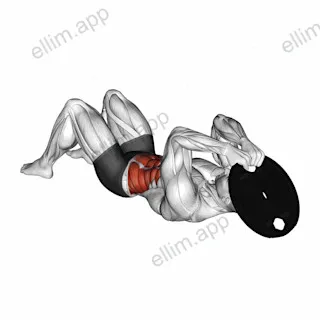 Weighted Side Crunch exercise targeting Waist and Obliques