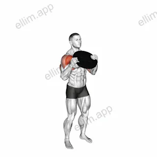 Weighted Standing Shoulder Press exercise targeting Shoulders