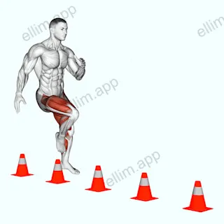 ZigZag Hopes exercise targeting Plyometrics